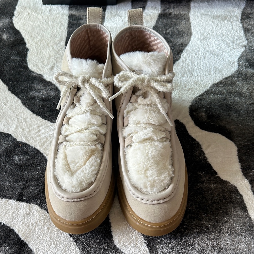 Cole Haan All Day Summit Angola suede shearling faux chukka boot (NWOT)